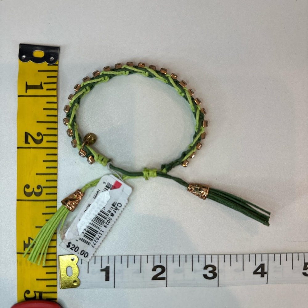Cara Cara Lime Green Bracelet with Gold Details